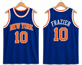 Camiseta sin mangas de baloncesto Frazier 10, camiseta retro de los New York Knicks, camiseta deportiva sin mangas estilo vintage, regalo para fans de la NBA