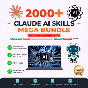 Claude Skills AI Mega Bundle | Automation, Writing, Social Media Content Creation