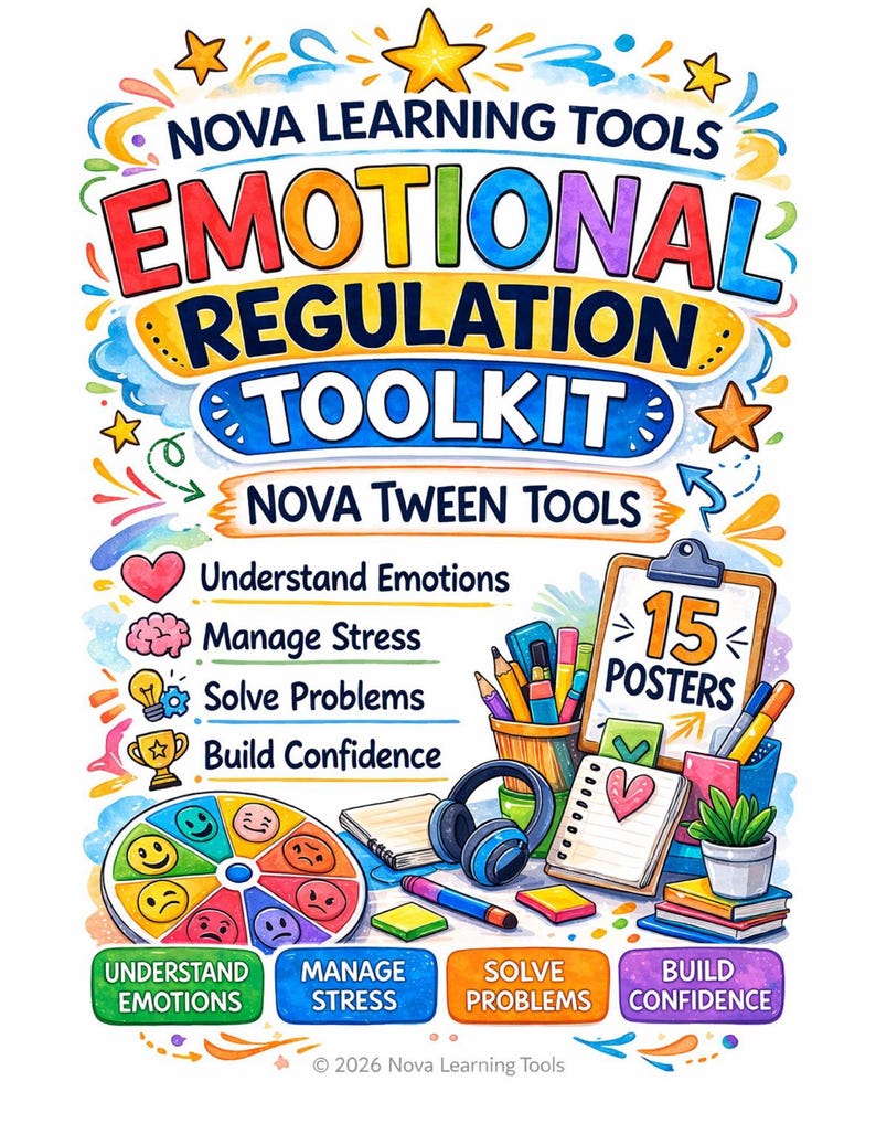 Tween Emotional Regulation Posters | Coping Skills & SEL Toolkit for ...