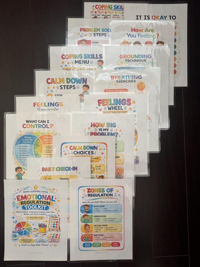 Kids & Tween Emotional Regulation Bundle | SEL Posters | Calm Down ...