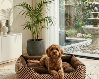 Vibrant Square Pet Bed for Dogs and Cats, Playful Candy Design, Removable & Washable