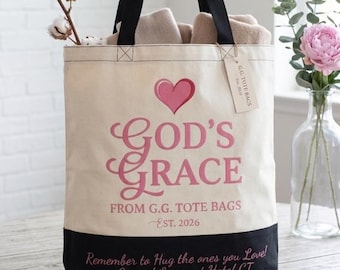 Carry your special made G.G. God’s Grace Tote Bag Pink Edition wherever you go!