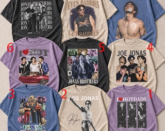 Jonas Brothers Shirt, Joe Jonas Graphic Tee, Choose Your Design, Vintage Pop Music Fan Gift, Concert Tour T-Shirt