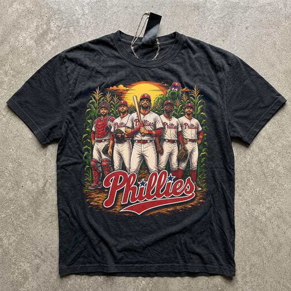 Phillies Field of Dreams Shirt, Phillies Cornfield Tee, Black Baseball Fan Tee, Phillies Gift, Unisex Sports Shirt