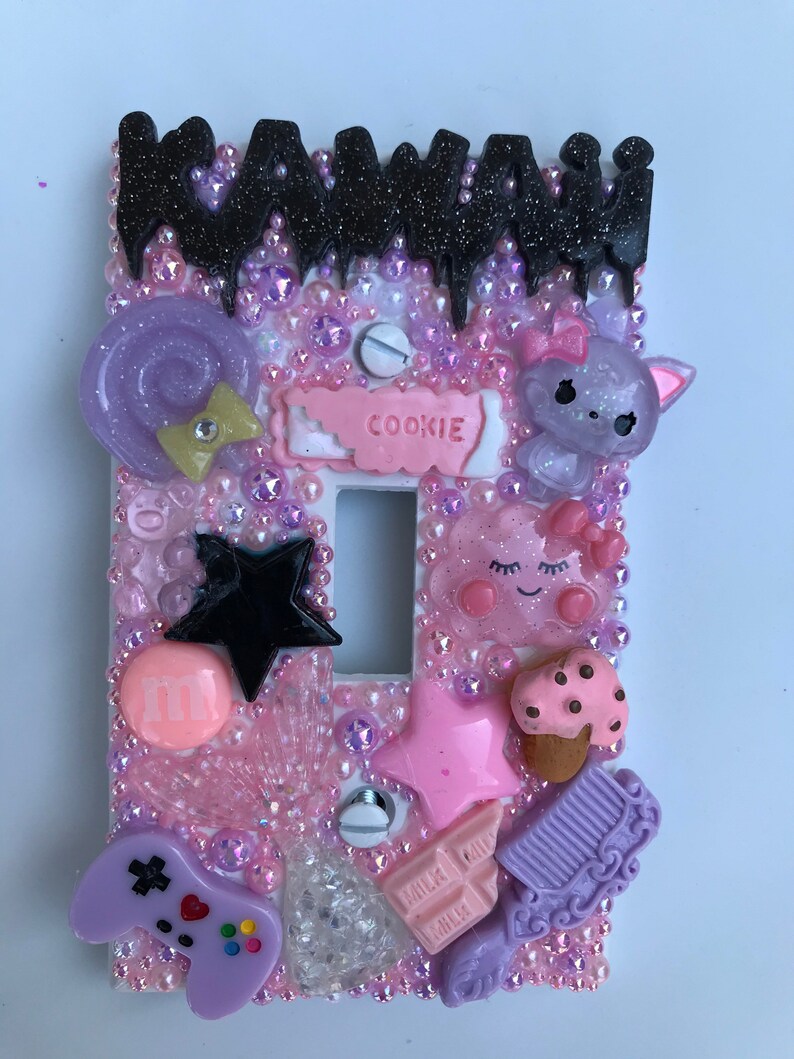 Pastel Goth/Creepy cute kawaii light switch cover Etsy