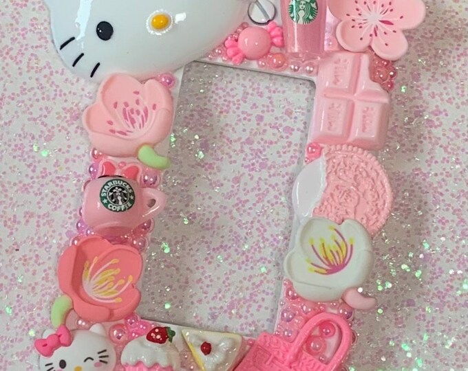 Pink Aesthetic Cutie Kawaii Characters Light Switch Cover Etsy