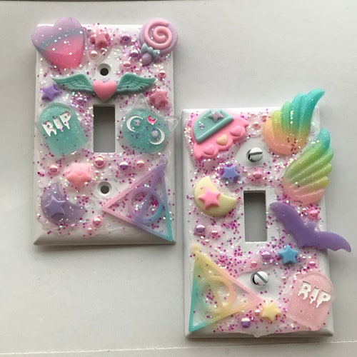 Single Pastel Cute Kawaii Light Switch Cover Etsy