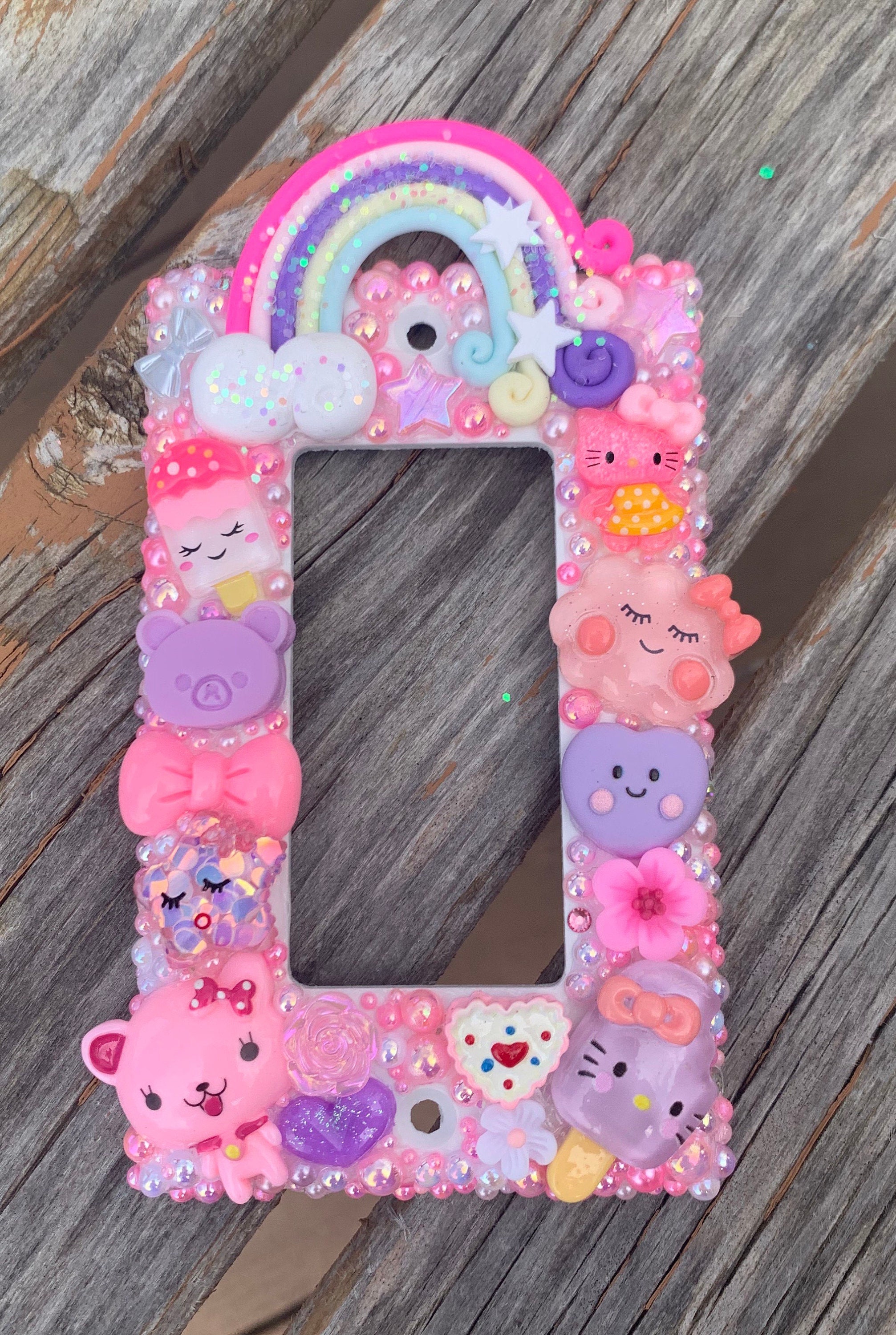 Hand Decorated Cute Kawaii Light Switch Cover Etsy