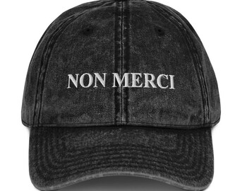 Non Merci | Vintage Cotton Twill Cap, Dad Cap, Old Washed Cap - Etsy