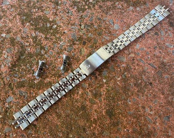 Cinturino di ricambio in acciaio argentato per orologio Tudor. 13 mm