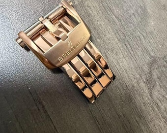 Replacement For 18mm 20mm Breitling strap clasp deployment watch band Rose Gold