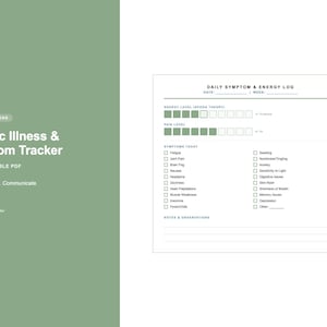 Chronic Illness & Symptom Tracker 2026, Fillable PDF Planner, Spoonie Planner, Medication Log, Doctor Visit Prep