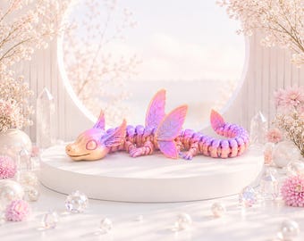 Vlinderdraak STL | 3D-afdrukbare draak| Gevleugelde draak| Gelede draak| Fidgetspeeltje | Kawaii draak | Bureau huisdier | Draak voor kinderen| Digitaal
