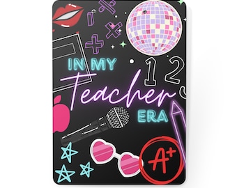 Neon Pink and Purple In My Teacher Era Clipboard Teacher Gift