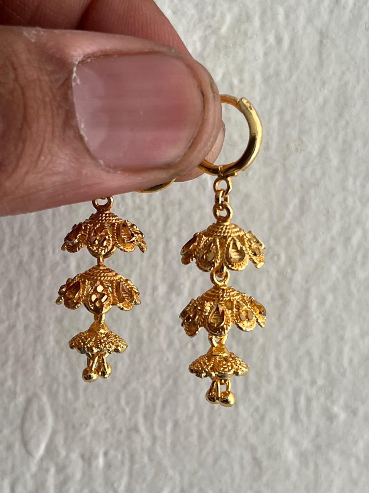 Nattiyan Earrings Gold - Etsy Canada