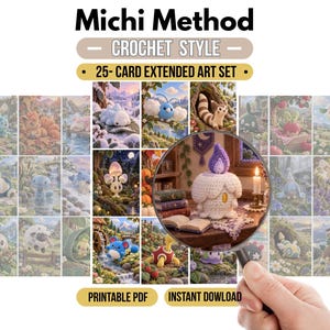 Crochet Style Michi Method Binder Art – 25 Individual Printable Inserts (Digital Download)