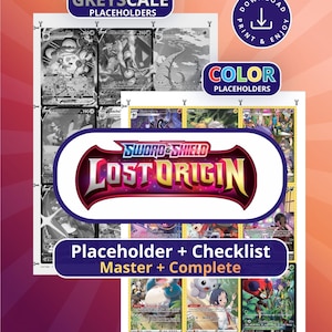 Lost Origin Binder Placeholders, Master Set Checklist, TCG Tracker (Digital Download)