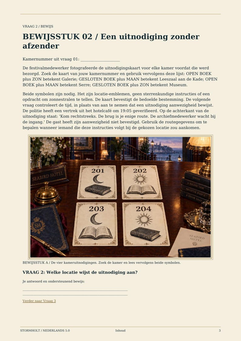K&ouml;nnte beinhalten: Vier rechteckige Karten mit den Beschriftungen 201, 202, 203 und 204, die jeweils eine schwarz-wei&szlig;e Illustration eines Buches und entweder ein Halbmond- oder Sonnensymbol zeigen. Die Karten liegen auf einer dunklen Holzoberfl&auml;che neben einem Stift.