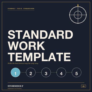 Standaardwerksjabloon | Gestandaardiseerde werkinstructies | Bewerkbare PowerPoint, Word, Excel, pdf | Lean produceren | Direct downloaden