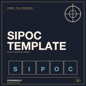 SIPOCテンプレート｜プロセスマッピングおよびスコープ設定ツール｜編集可能なPowerPoint、Word、Excel、PDF｜リーンシックスシグマ｜即時ダウンロード