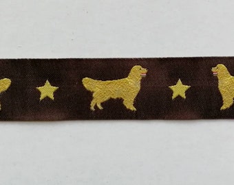 Golden Retriever webbing scraps, dog border, material for dog collar, craft material