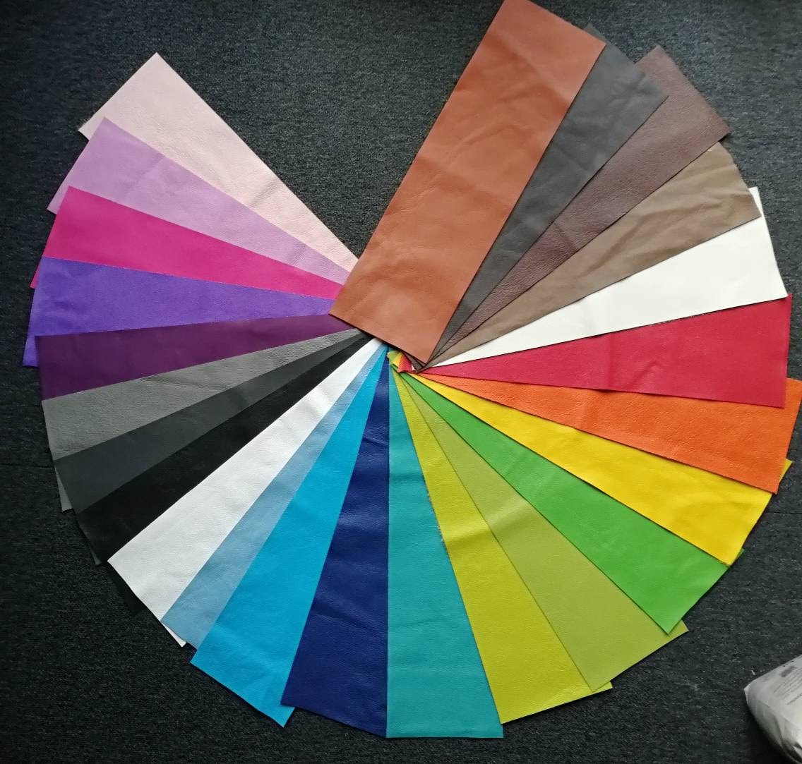 Leather strips DIY leather cowhide 24 colours