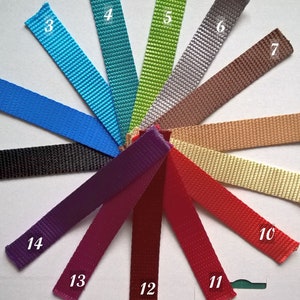 webbing for dog collar and leash high quality supersoft glossy  25 mm 1"