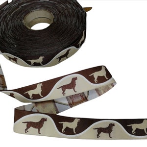 Jacquard Ribbon brown and yellow Labrador Hunting Dog