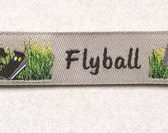 Flyball Dog Sport jacquard ribbon NEW!!! 2017 6/8"