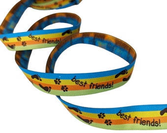 Dog ribbon, best friends, leftovers for crafting