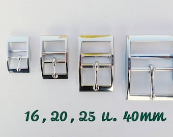 silver 20 mm 3/4" dog collar belt buckle