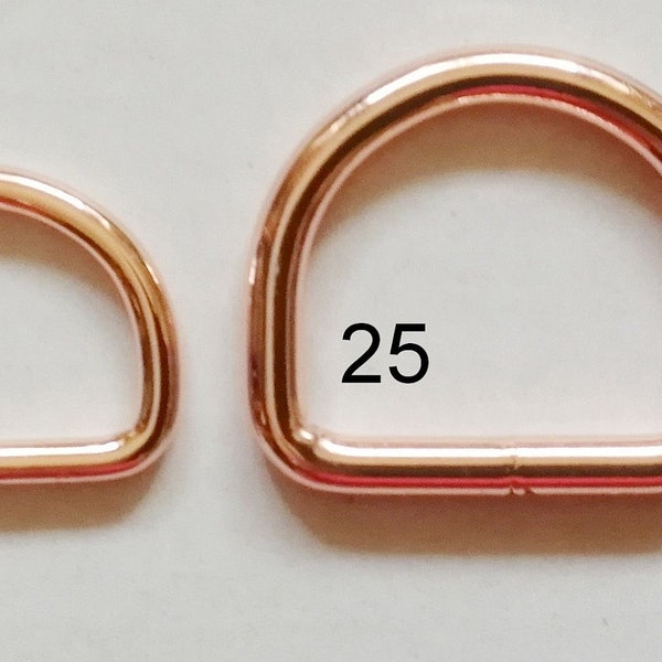 D-Ring rosegold 25mm,  Ring für Hundehalsband,  Zubehör zum Taschen nähen