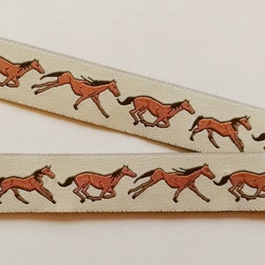 cute jacquard horse ribbon horses 19 mm