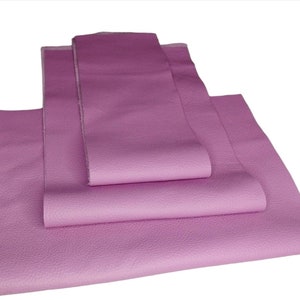 Leather strips DIY leather cowhide lilac