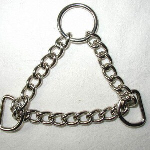 Pull-through chain, chain for dog collar, 20 mm D-rings image 2
