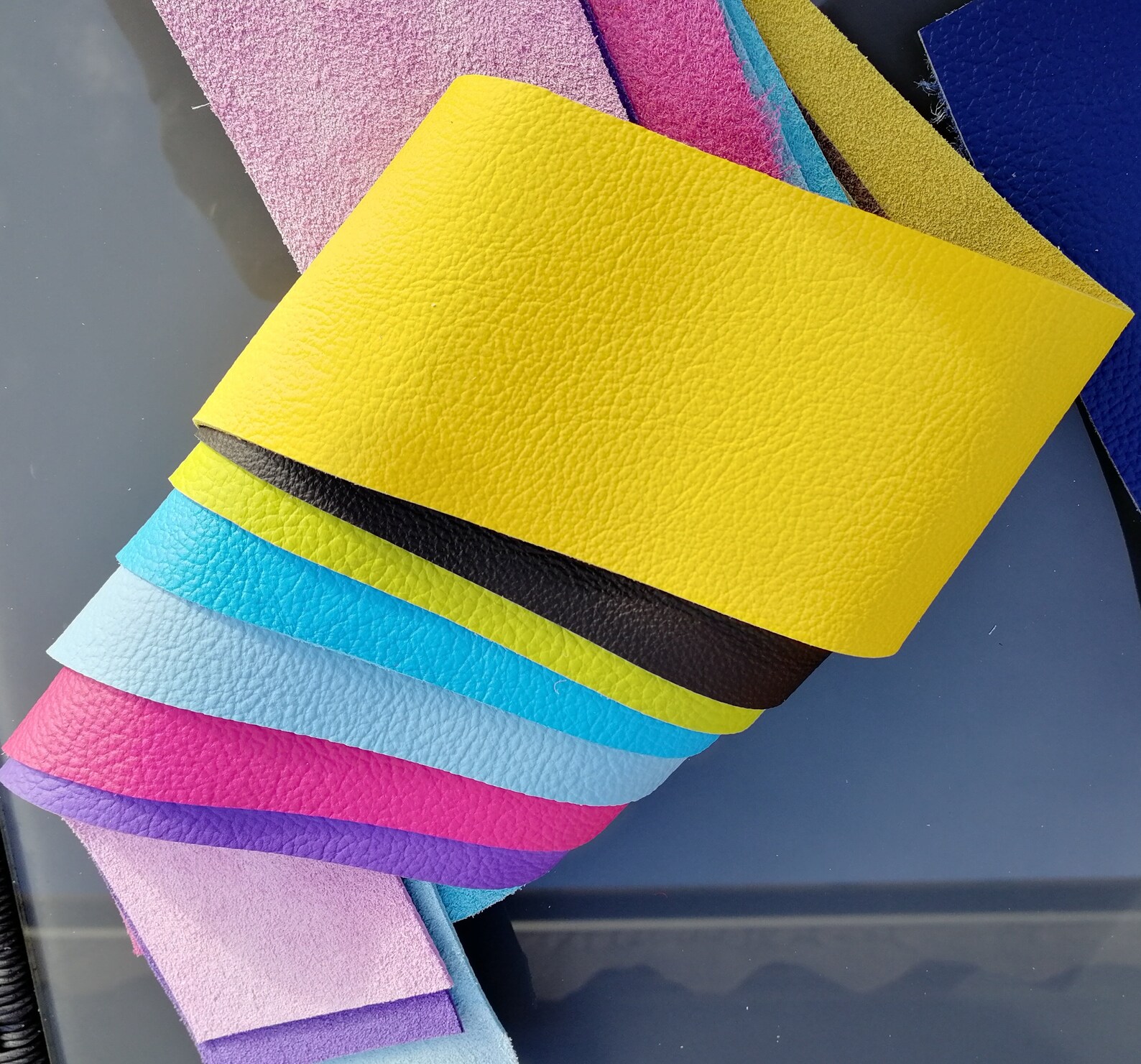 Leather Strips DIY Leather Cowhide 24 Colours Etsy