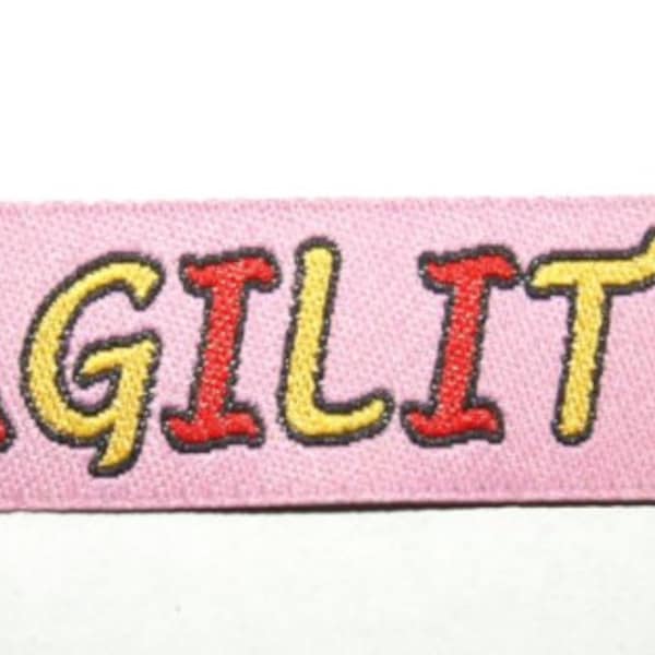 Webband Agility rosa 1,6 cm, Hundeborte, Material für Hundehalsband