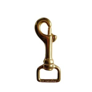 Mousqueton pour laisse de chien, charge de rupture 150kg, laiton massif