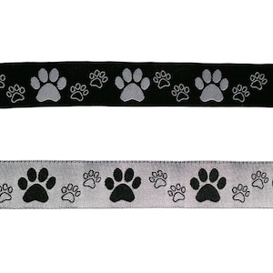 Hondenlint, hondenband, materiaal voor hondenhalsband, zwart zilver, 1,6 of 2,2 cm