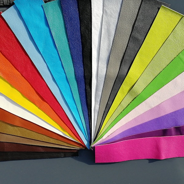 Leather strips DIY leather cowhide 26 colours