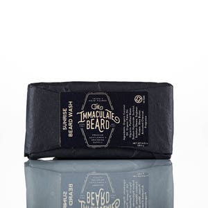 SUNRISE Beard Wash, immaculate beard, charcoal soap, Beard Shampoo, Beard soap, oak moss, clover, cedarwood, immaculate, Father gift, Dad