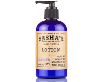 Sasha's handgegoten lavendellotion