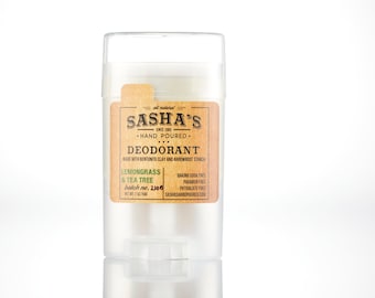 Desodorante natural de capim-limão e árvore do chá