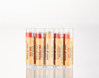 Tinted lip Gloss, tinted lip balm, peppermint lip balm, red balm, natural lipstick, lipstick, red lipstick, beige lipstick, nude lipstick