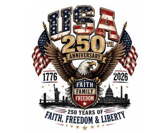 250 años de libertad Águila PNG, diseño clásico de la herencia estadounidense, descarga digital