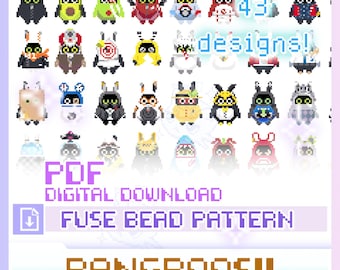 Padrões de Miçangas Fusíveis Bangboo | 43 Modelos | DOWNLOAD DIGITAL | Zenless Zone Zero | DIY Craft Beans