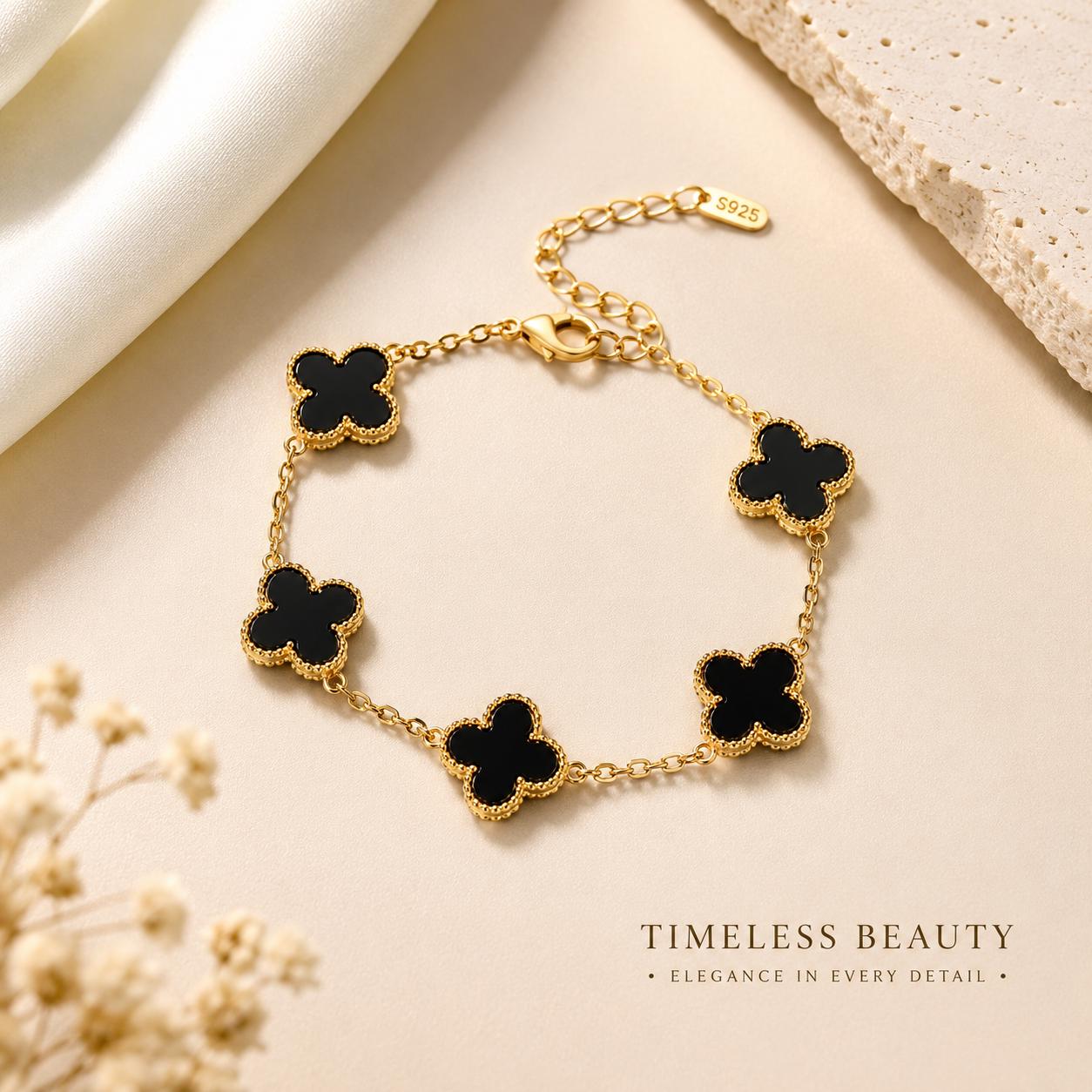 Black clover bracelet - Etsy 日本