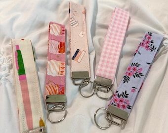 Limited Edition Pink Dreams Collection Keychain Wristlets for Women I Handmade Keychain Strap