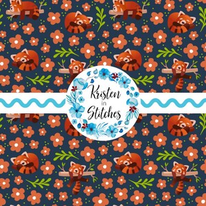Patrón sin costuras de pandas rojos, mosaico repetitivo de animales perezosos y soñolientos, archivos digitales de zorro marrón adorable, artículos novedosos para niños, pequeño comercial personal.
