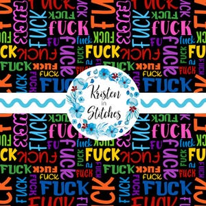 Schwören Sie Wort-Wolke nahtloses Muster, schwören Sie unhöfliche Sprüche, sich wiederholendes Muster, fuck Tumbler Wrap digitale Datei, persönliche kleine kommerzielle Nutzung